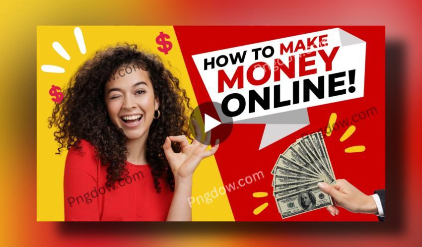 Premium Yellow & Red Modern Make Money Youtube Thumbnail for Free