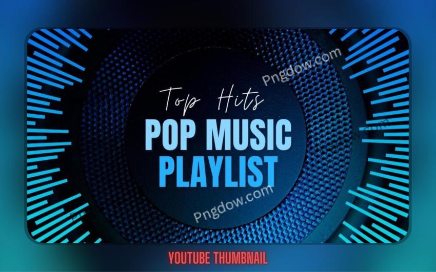 Black And Blue Modern Music Playlist YouTube Thumbnail