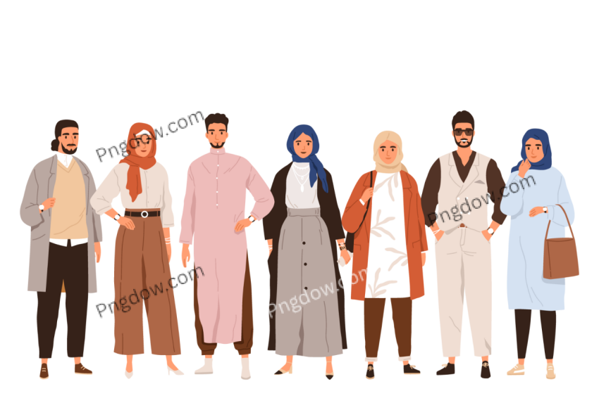 People in Stylish Clothes, transparent for Free