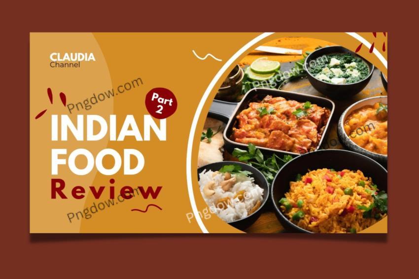 Mustard Abstract Indian Food Review YouTube Thumbnail