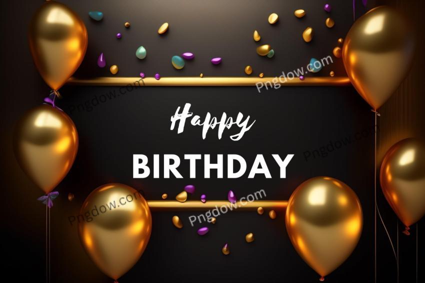 Celebrate with Joy Free Vector for Happy Birthday featuring Balloons, Typography, and Falling Confetti