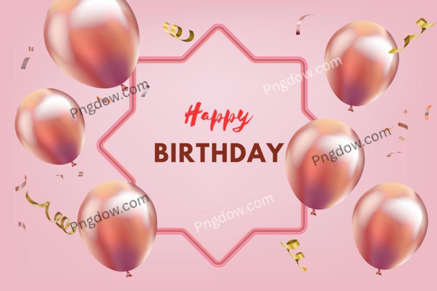 Celebrate with Joy, Free Vector Happy Birthday Design with Balloon, Typography, and Falling Confetti