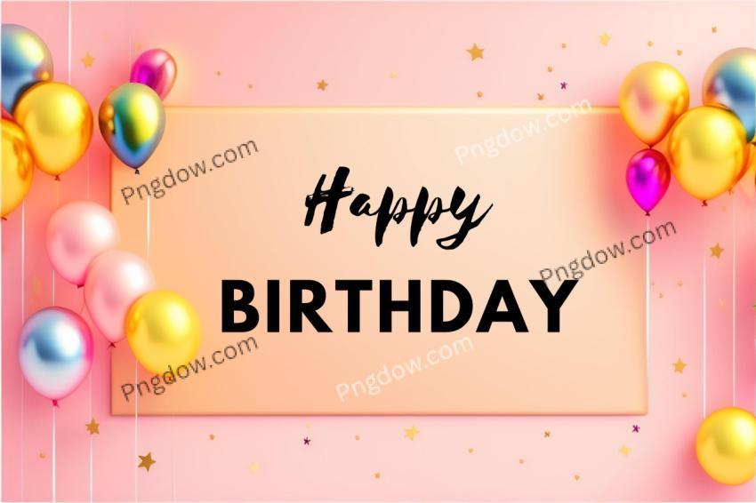 Download Free Vector, Realistic Balloons Birthday Background