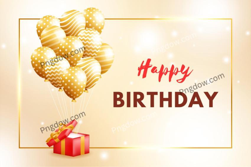 Free Vector, Realistic birthday background with balloons