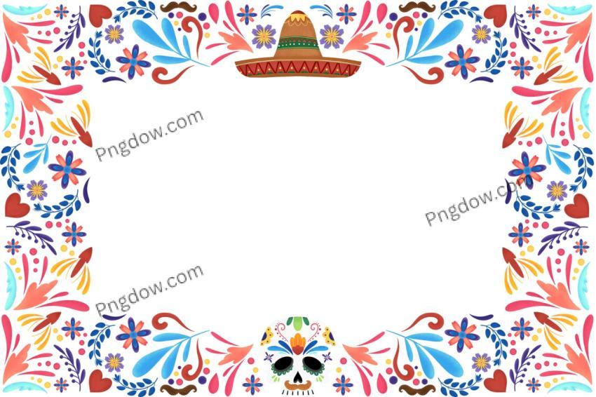 Cute Dia De Los Muertos Frame Background free download