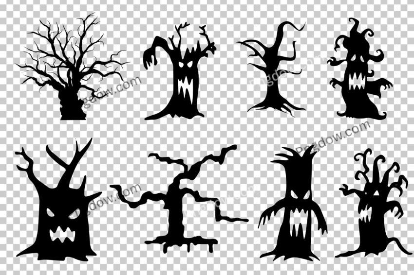 Collection of halloween silhouettes SVG