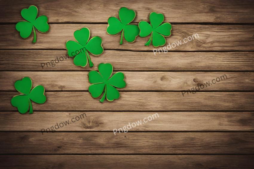 St Patrick's Day Background, Vibrant Wooden Floor Stock Photo