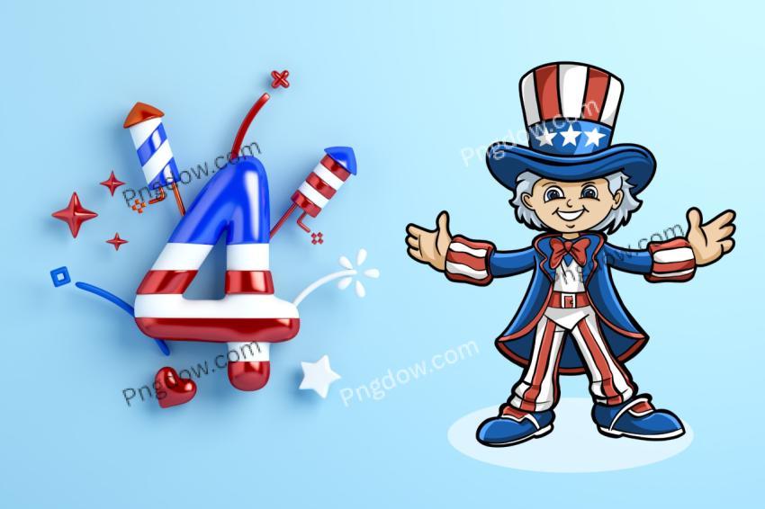 3D happy 4th of july images