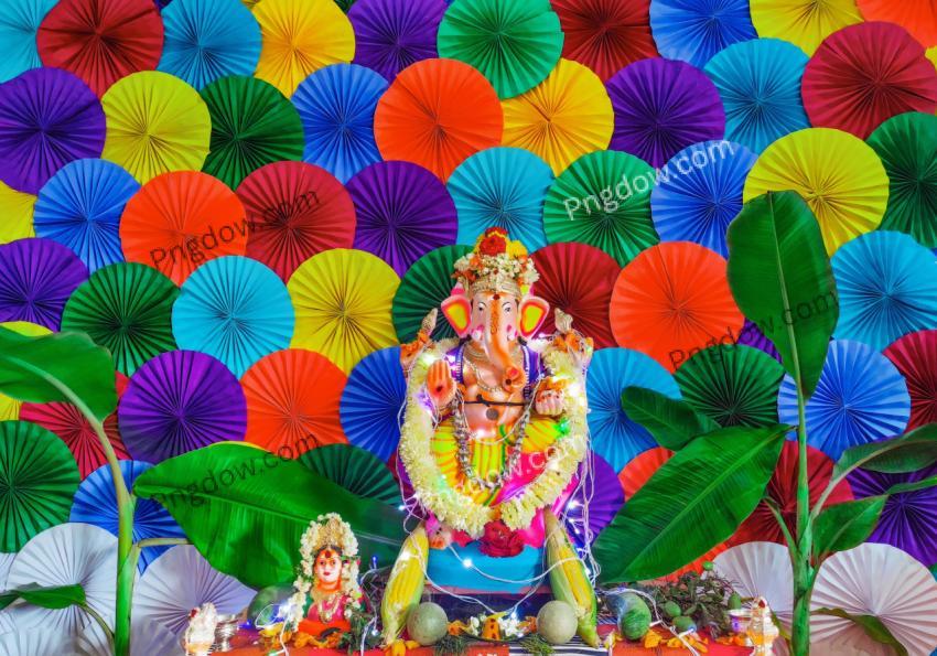 Ganesh chaturthi at home with Decoration