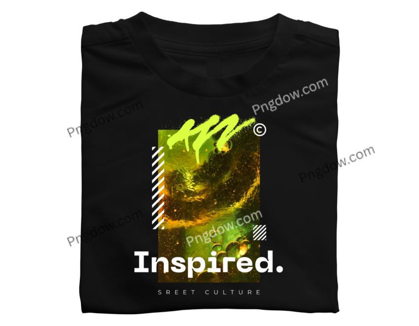 Green Abstract Liquid Streetwear T Shirt