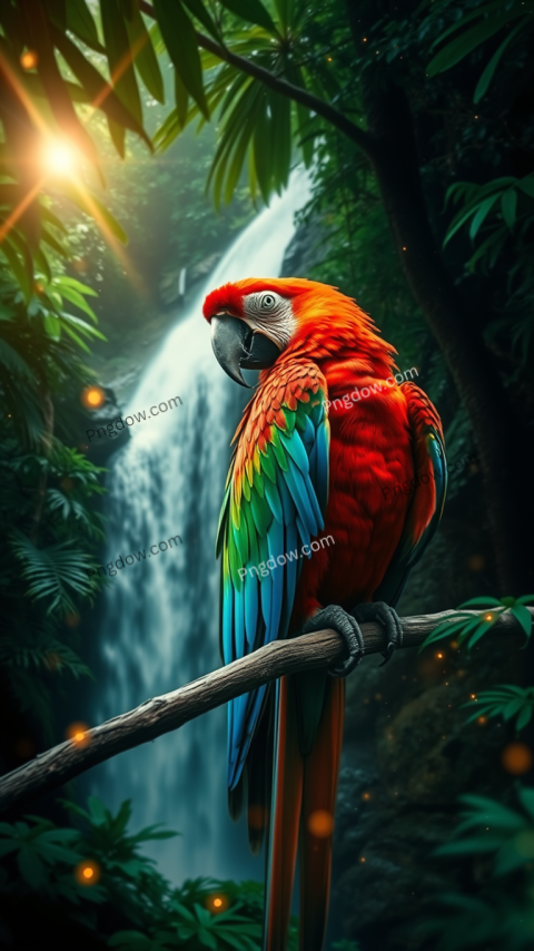green forest parrot wallpaper