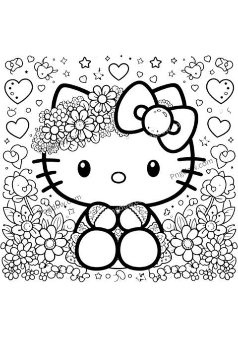 coloring pages hello kitty free download