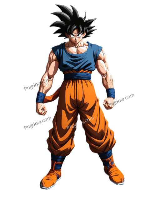 Stunning Goku PNG Image with Transparent Background Download Now!