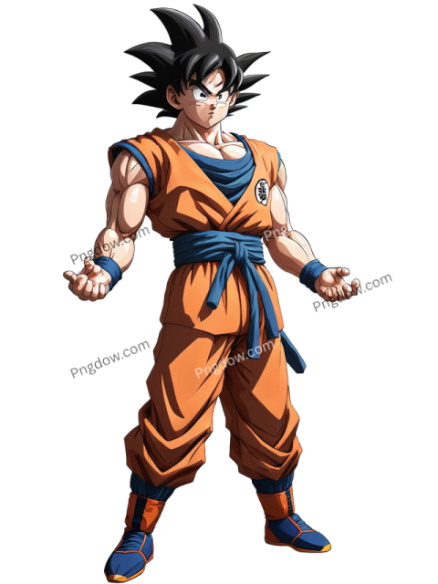 Stunning Goku PNG Image with Transparent Background Download Now