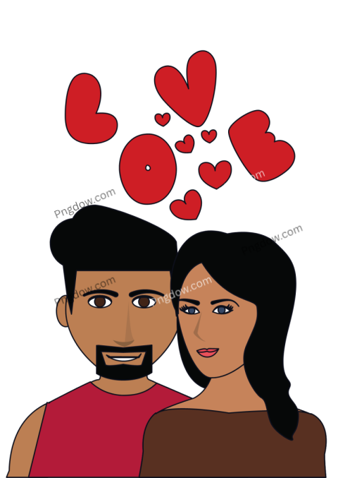 Couple in love png image with transparent background, Couple in love, (4)