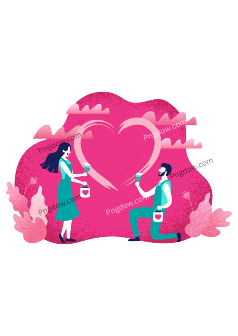 Couple in love png image with transparent background, Couple in love, (14)