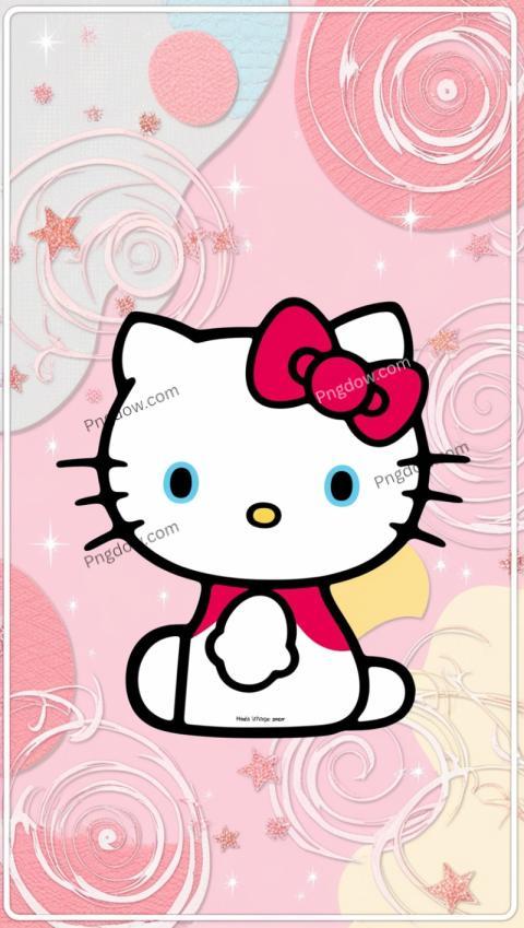 Leonardo Phoenix A whimsical Hello Kitty wallpaper featuring
