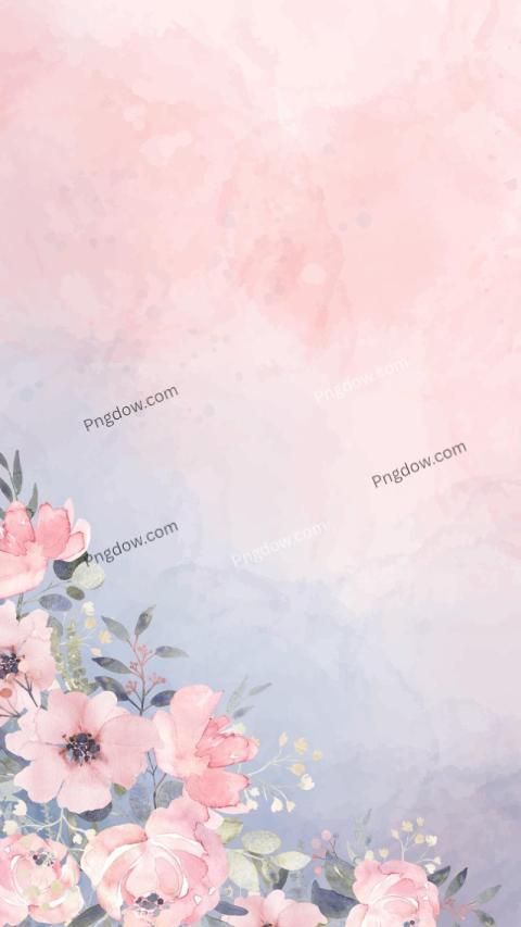 Pink & Blue Watercolor Phone Wallpaper for free