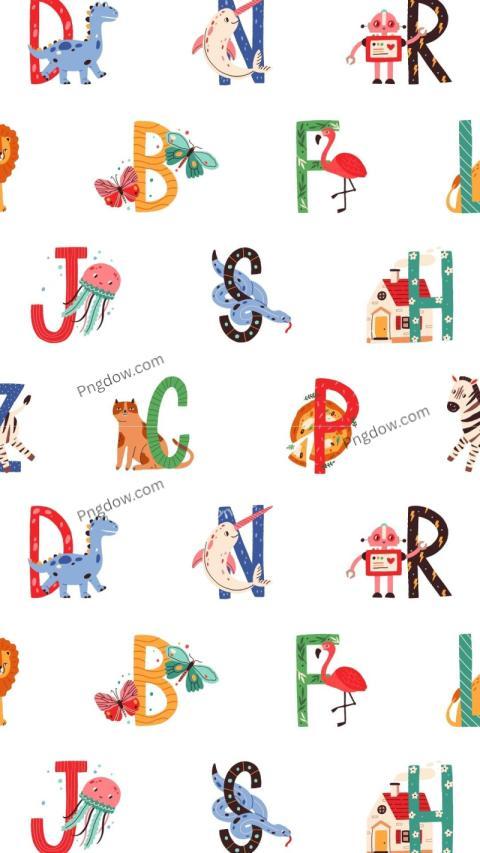 Animal Alphabet Phone Wallpaper for free Download