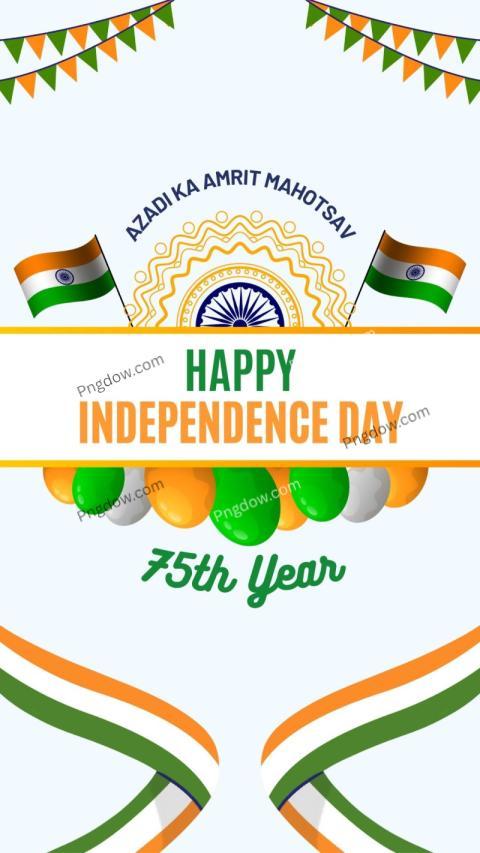 Green And Orange India flag With Ashok Chakra Independence Day Instagram Story