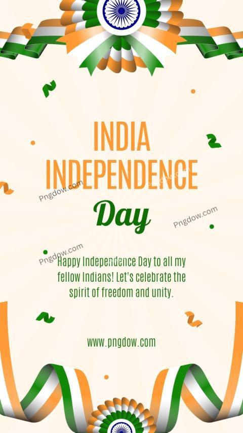 Green Orange and Beige Illustrated Indian Independence Day Instagram Story