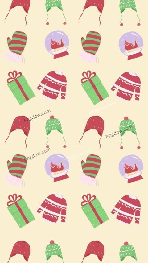 Pastel Green Violet Red Maroon Yellow Christmas Sweatshirts Christmas Toys Christmas Gifts Christmas Gloves Pattern Wallpaper