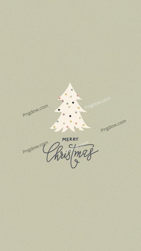 Green Cream Illustrated Cute Doodle Lettering Merry Christmas Phone ...