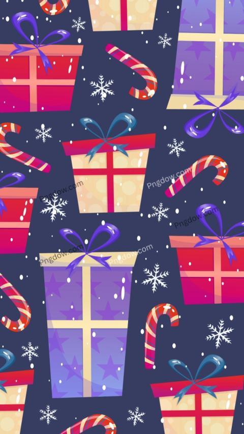 Christmas Box Blue Phone Wallpaper free