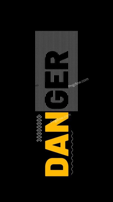 Black Orange Modern Danger Phone Wallpaper