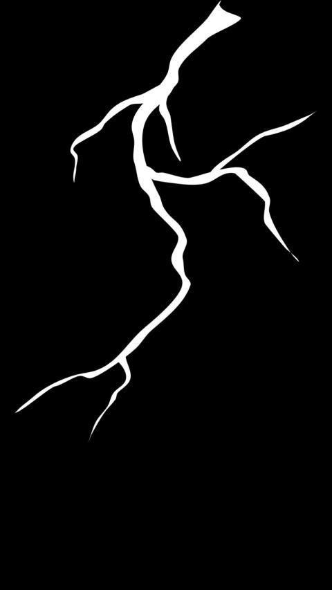 A lightning bolt against a black wallpaper