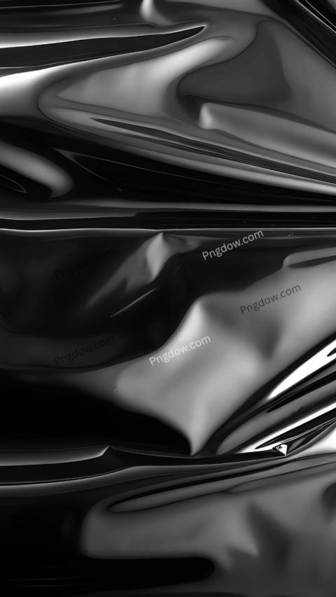 Black shiny plastic wallpaper with white contrast
