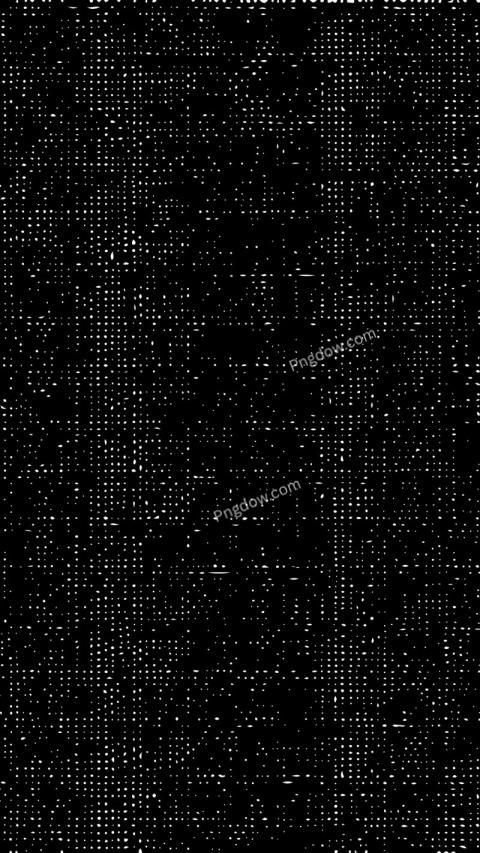Monochrome grid of dots on black wallpaper