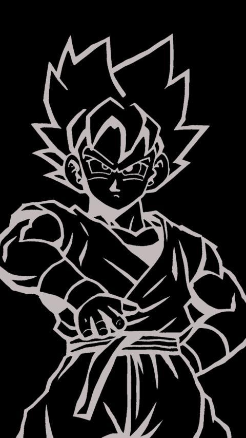 A Goku Black Dragon Ball Z decal on a wall, featuring a striking design inspired by the popular anime series