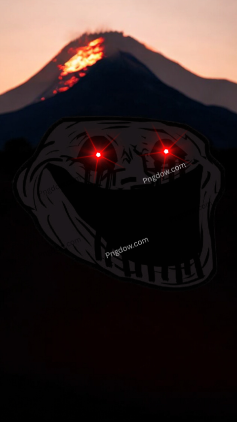 troll face wallpaper black background