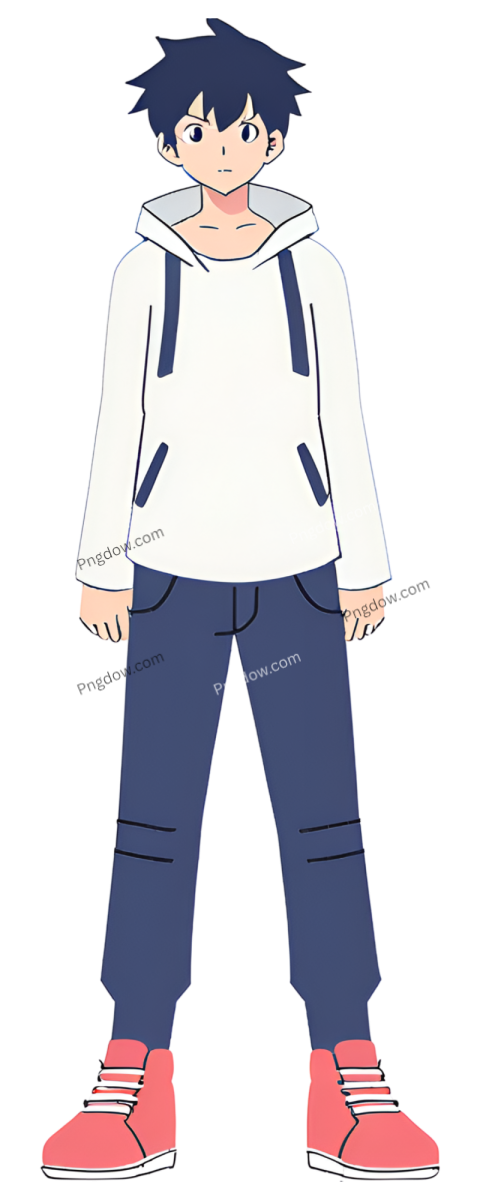 full body anime boy png