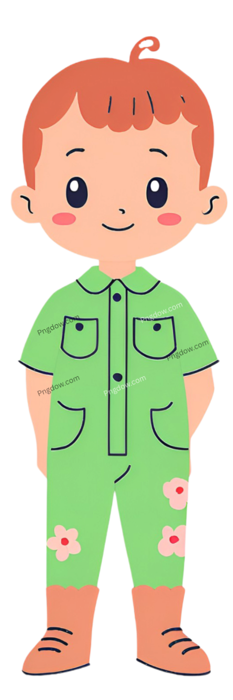 A cartoon boy in green overalls and boots, part of the Cocomelon series
