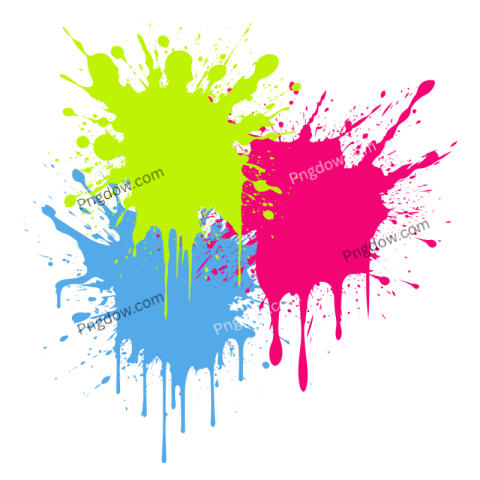 Vibrant Indian Traditional Holi Paint Splash PNG Picture with Colorful Effects