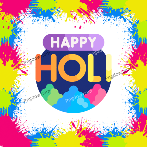 Vibrant Indian Holi Paint Spray PNG Color Splash Traditional Image