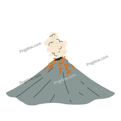 High Quality Volcano PNG Image with Transparent Background