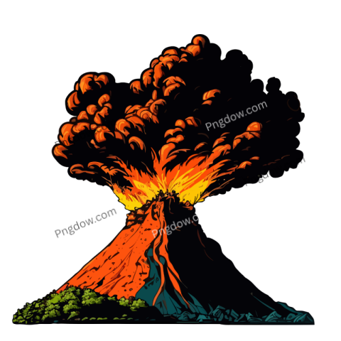 Volcano PNG transparent background