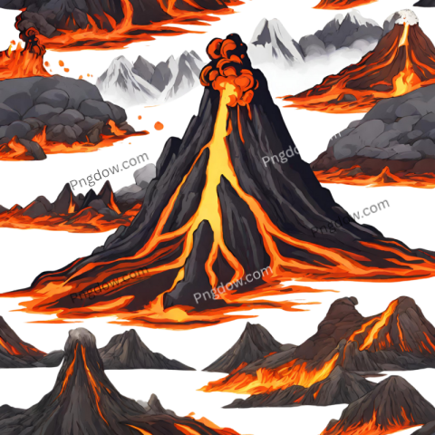 Volcano PNG image for free download