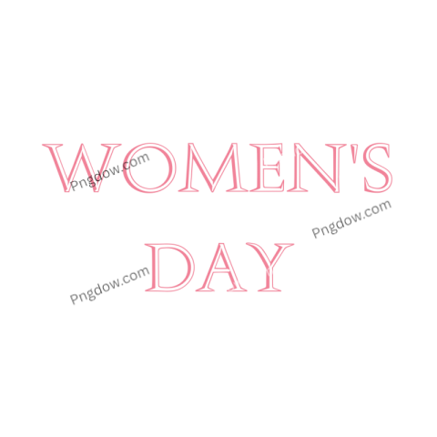 High Quality International Women's Day Text PNG Image with Transparent Background Free Download