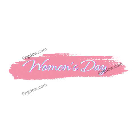 Stunning International Women's Day Text PNG Image with Transparent Background Downloaded