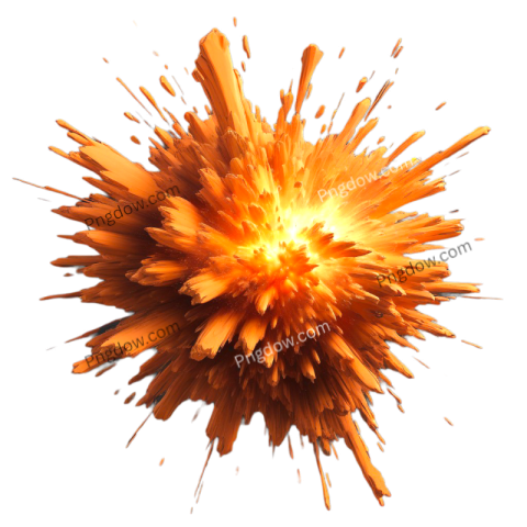 orange explosion png for free