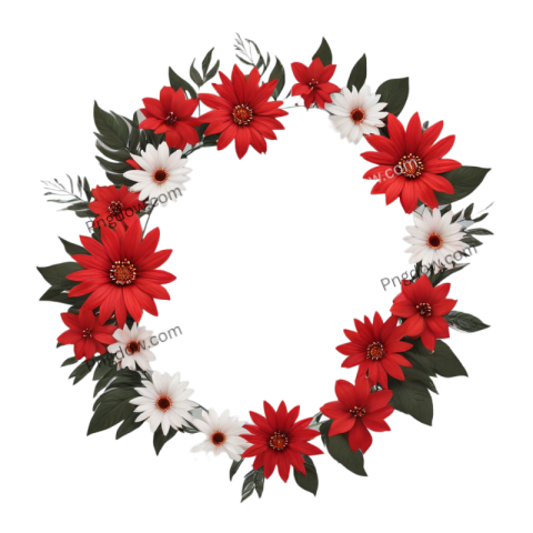 red circle flower transparent