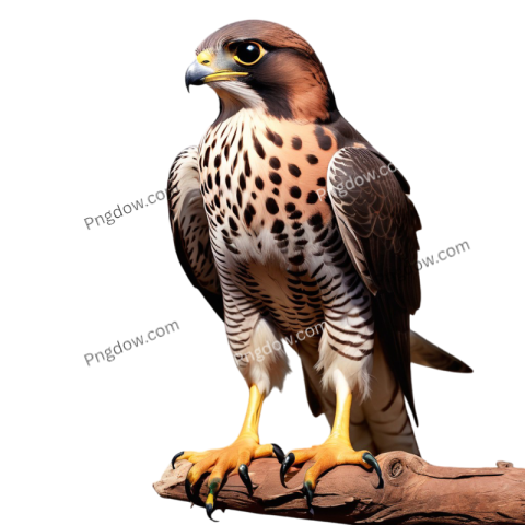 A hawk sitting on a branch, Falcon PNG