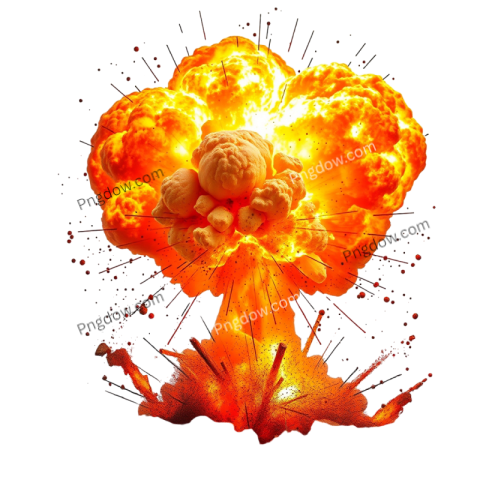 An orange explosion against a black background, showcasing vibrant colors and dynamic energy in a PNG format