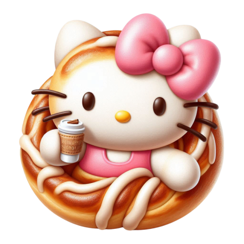cute cinnamon roll hello kitty