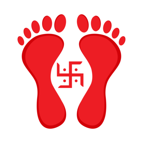 Lakshmi Footprints with a Buddhist Religious Symbol png