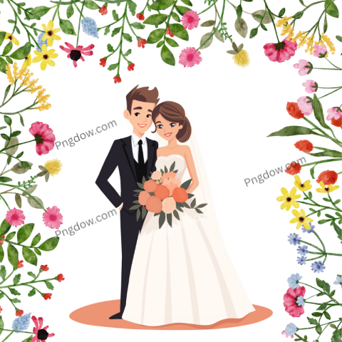 Wedding couples clipart